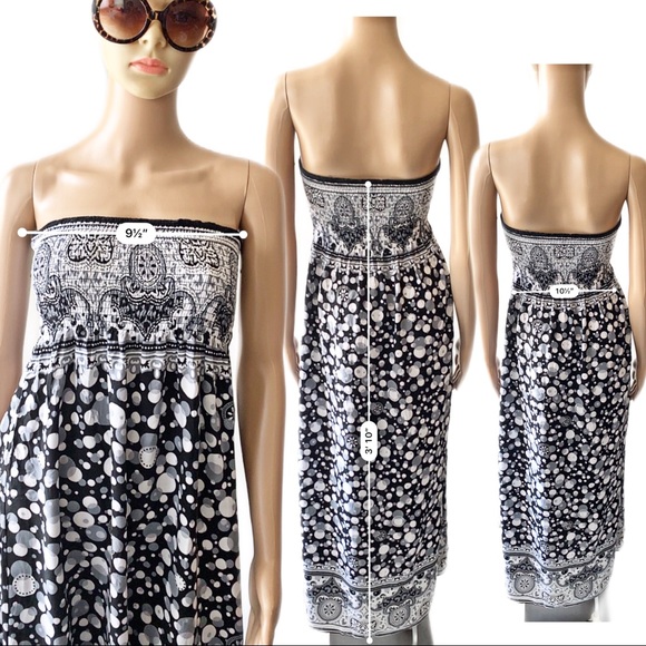 Milano Black Printed Halter Maxi Dress Size M - Picture 7 of 8